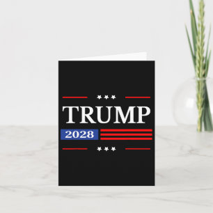 Carte Donald Trump 2028 Président américain Drapeau Pro