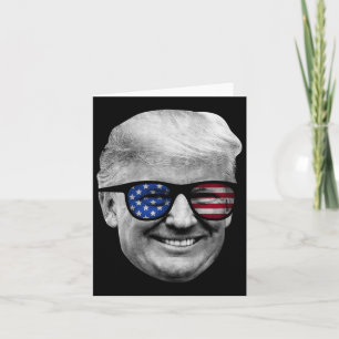 Carte Donald Trump 4 juillet drapeau américain
