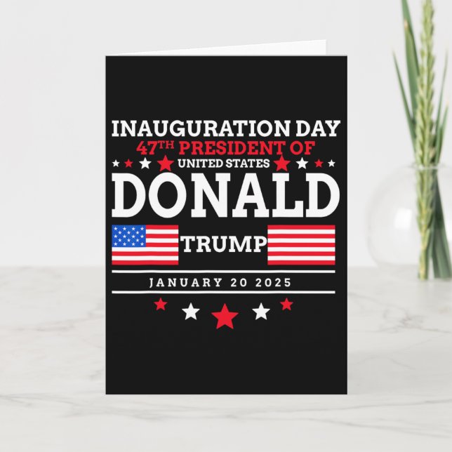 Carte Donald Trump a gagné l'inauguration de l'élection  (Devant)