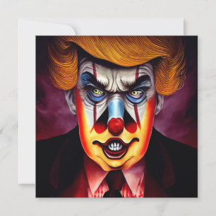 Carte Donald Trump clown diabolique
