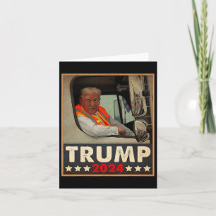 Carte Donald Trump dans l'équipe de camion à ordures les