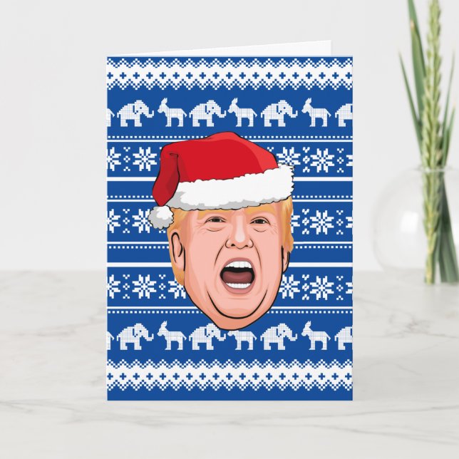 Carte Donald Trump en colère Noël (Devant)
