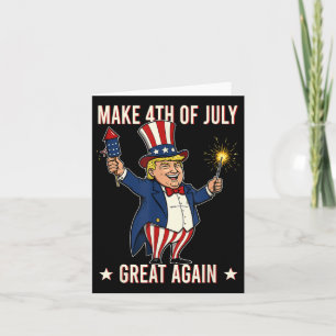 Carte Donald Trump Feu d'artifice Rendre 4 juillet grand