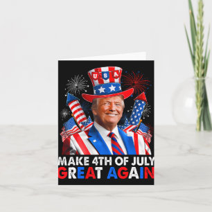 Carte Donald Trump Feu patriotique Faire 4 juillet G