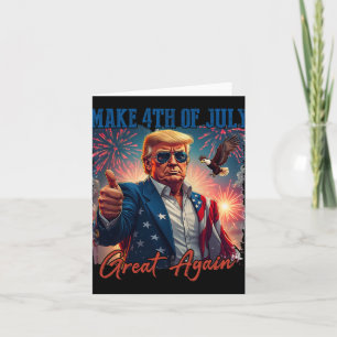 Carte Donald Trump Feu patriotique Faire 4 juillet G