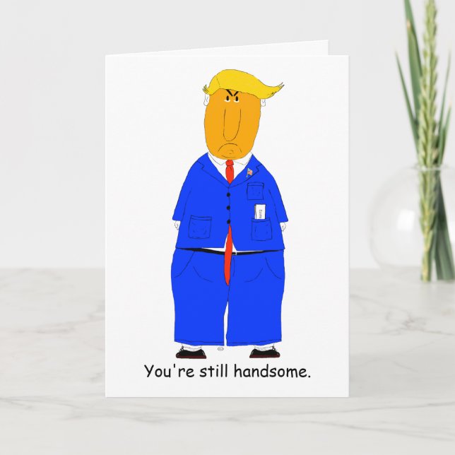 Carte Donald Trump Funny Birthday Card for Senior Man (Devant)