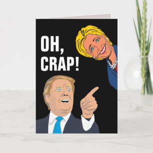 Carte DONALD TRUMP & HILLARY CLINTON FUNNY BANTHDAY Card