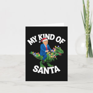 Carte Donald Trump Joyeux Dinosaure de Noël Noël Noël T-