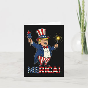 Carte Donald Trump Merica 4 juillet Fireworks Patrioti