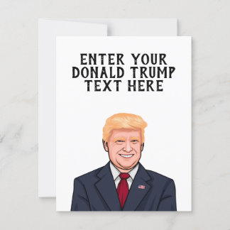 CARTE DONALD TRUMP PERSONNALISÉ