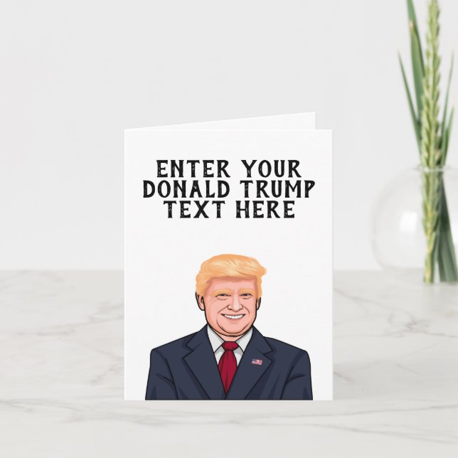 CARTE DONALD TRUMP PERSONNALISÉ (Devant)