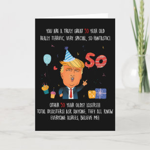 Carte Donald Trump Président Drôle 50e Anniversaire Trum
