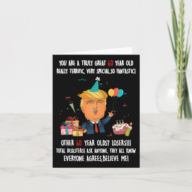 Carte Donald Trump Président Funny 60e anniversaire Trum (Devant)