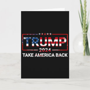 Carte Donald Trump Reprenez l'Amérique Drapeau américain