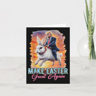 Carte Donald Trump Riding Bunny Rendre la Pâques grande