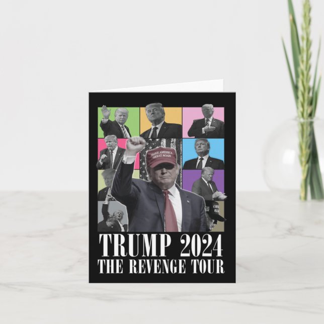 Carte Donald Trump The Revenge Tour 2024 pour hommes et  (Devant)