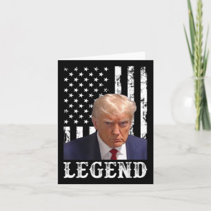 Carte Donald Trump Tiré sur le président Légende Amériqu