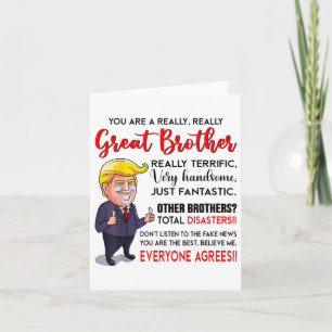 Carte Donald Trump Vous Êtes Un Vraiment Grand Frère _1
