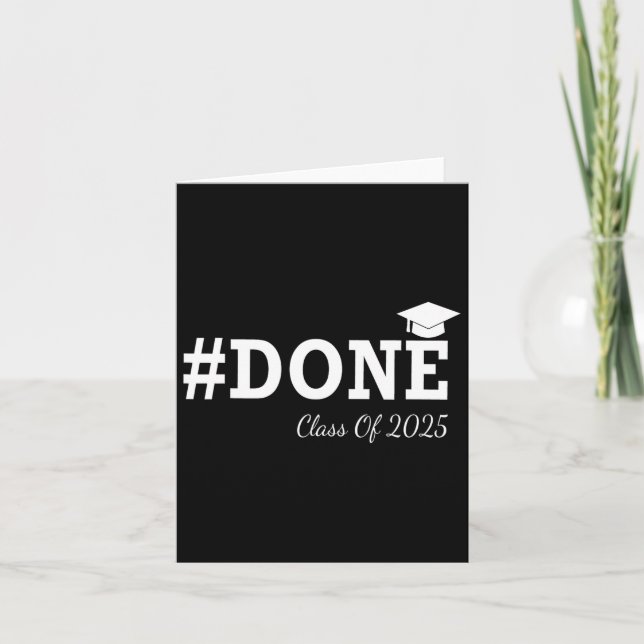 Carte #done Cl De 2025 Graduation Pour Elle Grad Senio (Devant)