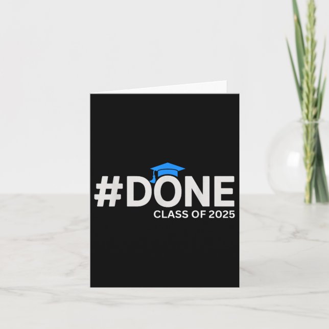 Carte #done Cl Of 2025 - Graduation So Done Senior 2025 (Devant)