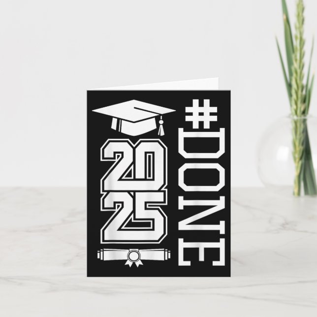 Carte #done Cl Of 2025 - Graduation So Done Senior 2025 (Devant)