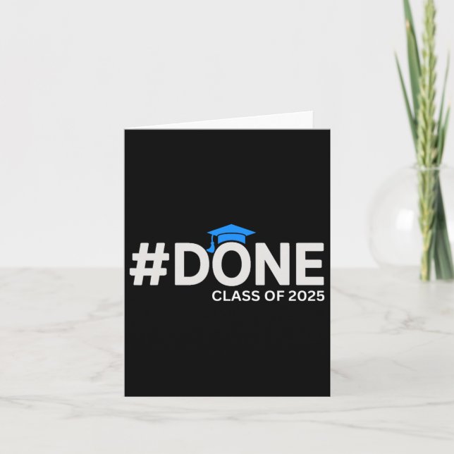 Carte #done Cl Of 2025 - Graduation So Done Senior 2025 (Devant)