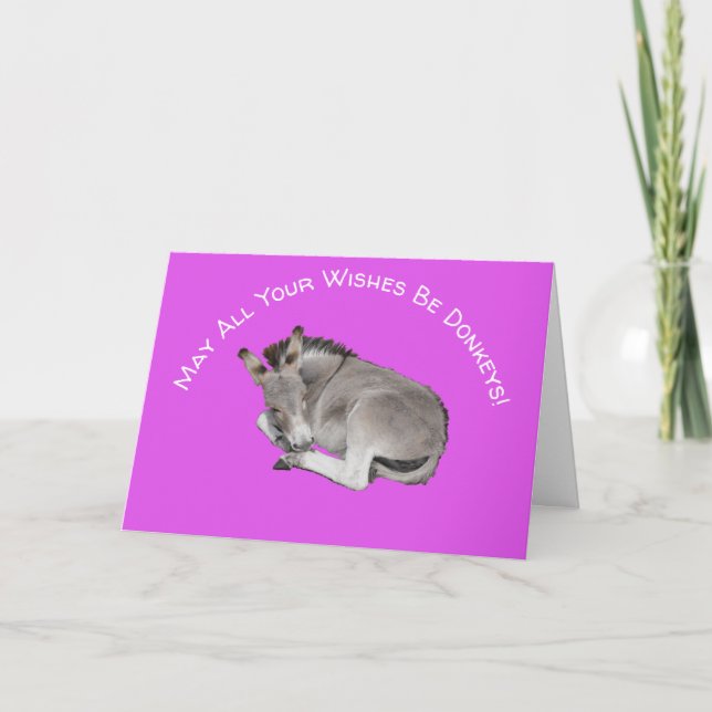 Carte Donkey Birthday Wish (Devant)