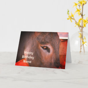 Carte Donkey Thoughts Animaux personnalisés Anniversaire