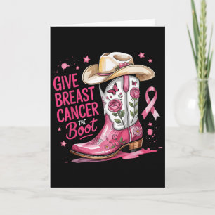 Carte Donner le cancer du sein la botte ruban rose cance