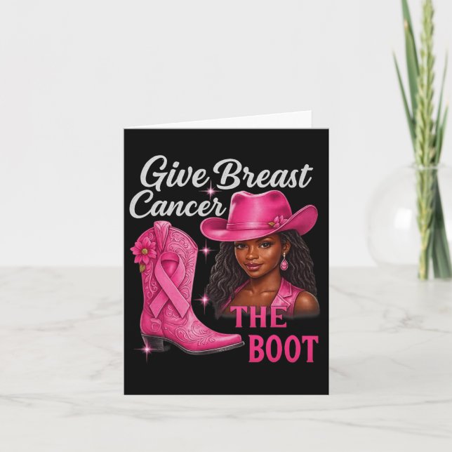 Carte Donner Le Cancer Du Sein L'Initiale Cowgirl Cancer (Devant)