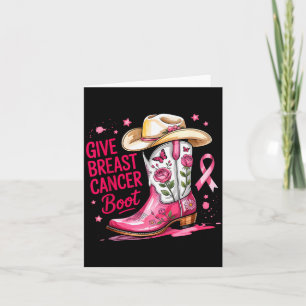 Carte Donner le coup de pied au cancer du sein Ruban Nk