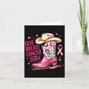 Carte Donner le coup de pied au cancer du sein Ruban Nk