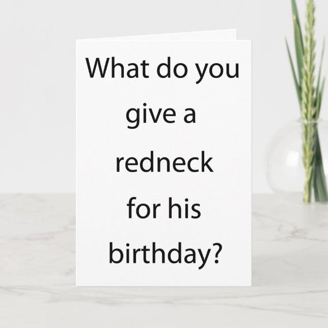 Carte Donner Redneck Pour Anniversaire (Devant)