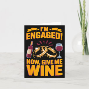 Carte Donnez vin fiancée femme mari époux fiancé fiançai