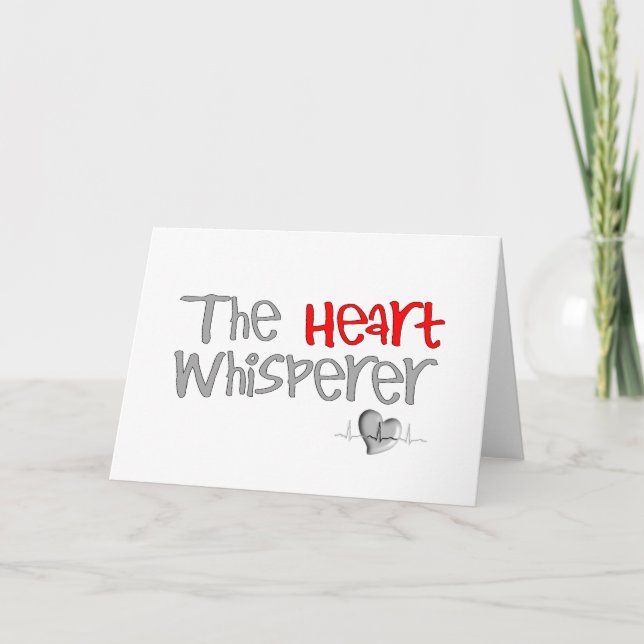 Carte Dons Cardiologiste "The Heart Whisperer" (Devant)