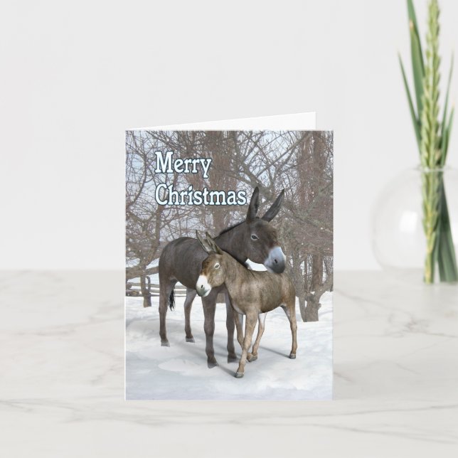 Carte Dons de Noël dans la neige (Devant)