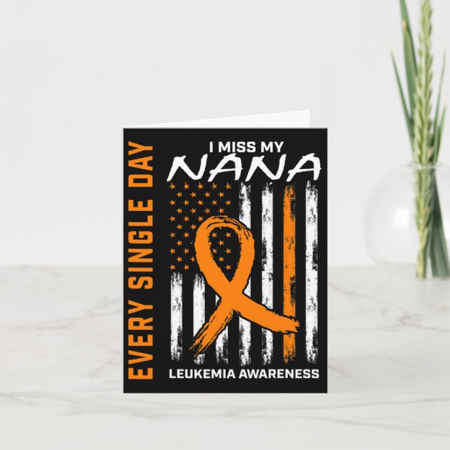 Carte Dons De Sympathie Perte De Nana Orange Leukemia La (Devant)