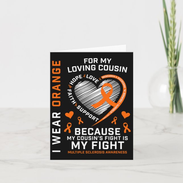 Carte Dons Orange Fighter Cousin Multiple Sclerosis Awa (Devant)