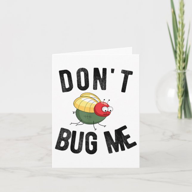 Carte Don't Bug Me Funny Introvert Quote Saying Meme  (Devant)