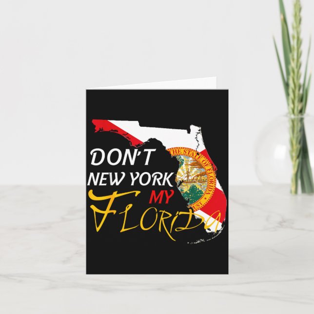 Carte Don't New York My Florida Flag Vintage Florida Sta (Devant)