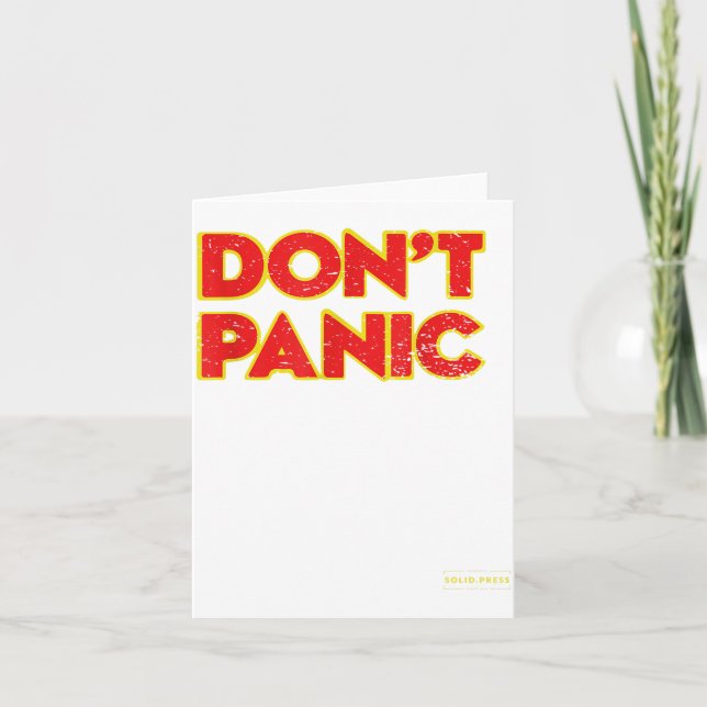 Carte Don't Panic Vintage Distressed Shirt  (Devant)