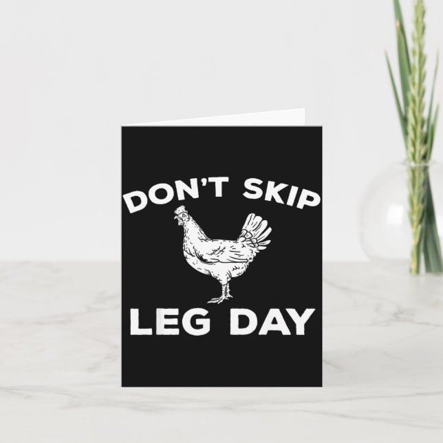 Carte Dont Skip Leg Day Shirt Funny Gym Workout Fitness  (Devant)