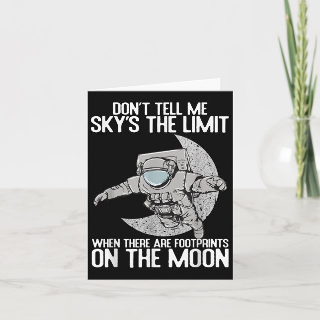 Carte Don't Tell Me Sky Is The Limit Motivational Quote  (Devant)