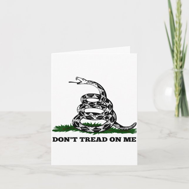 Carte Don't Tread On Me 2nd Amendment Patriotic New Nove (Devant)