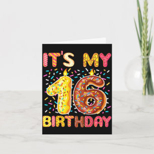 Carte donu sucré 16e anniversaire