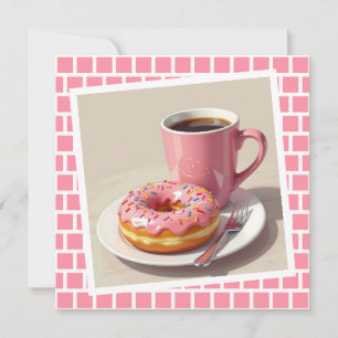 Carte Donut et café roses   Rester en contact