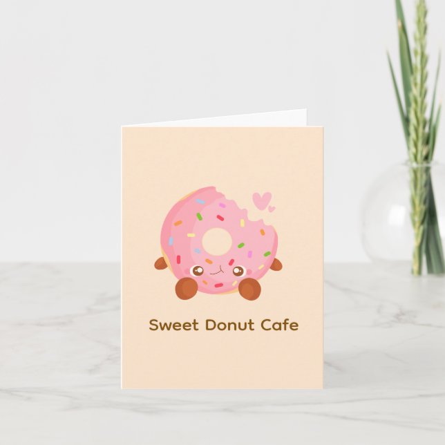 Carte Donut joyeux avec pépites (Devant)