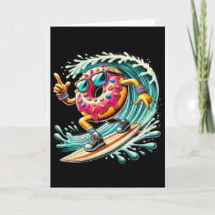 Carte Donut Surfing Surfeur Amateur de Donuts Planchiste