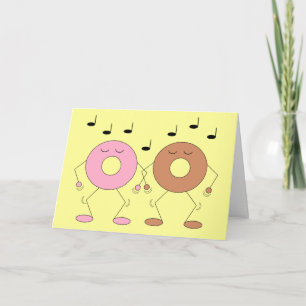 Carte Donuts dansants Jaune clair : Blond