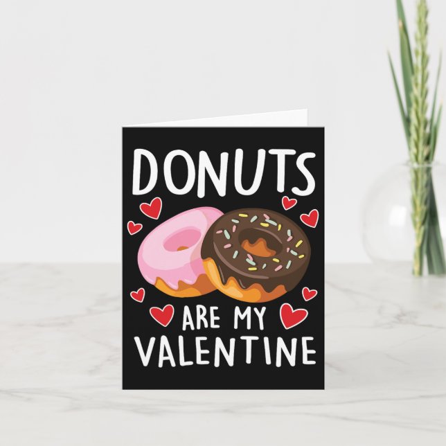 Carte Donuts Sont Mon Valentin Hommes Femmes Garçons Drô (Devant)